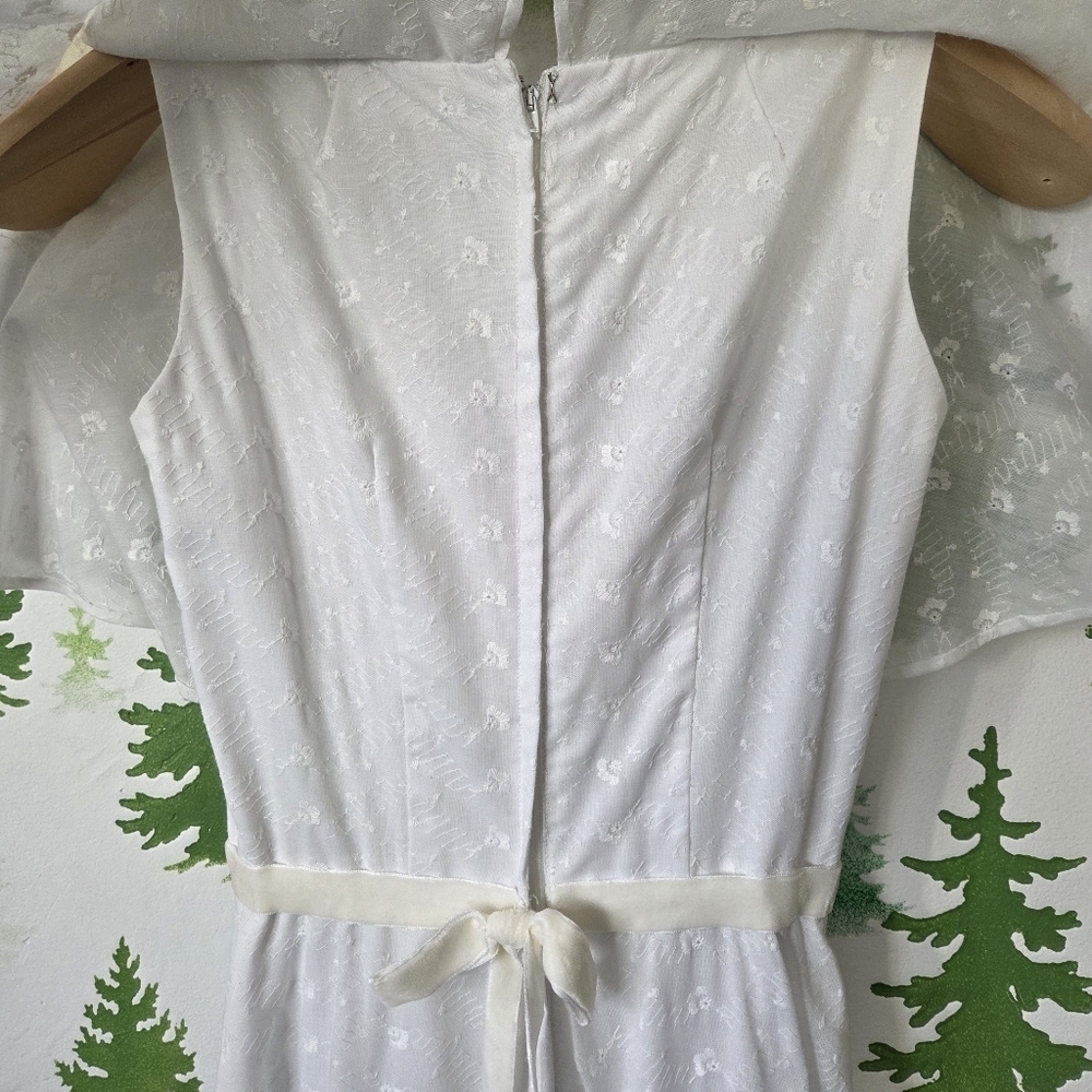 White Ruffled Prairie Dress - Picture 5 of 14
